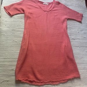 Modosoc Los Angeles XS Mauve Pink Cotton Dress Contemporary Bohemian Dress